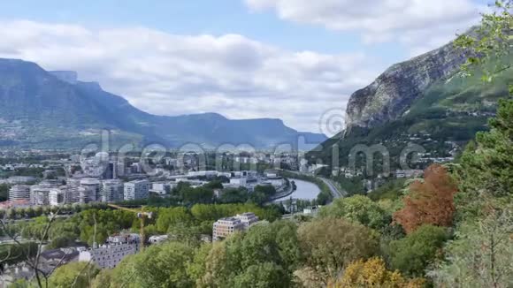 法国格勒诺布尔的城市景观视频的预览图