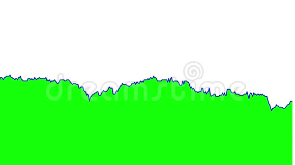 股票市场投资交易白底图上的绿线图视频的预览图