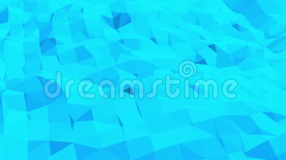 蓝色低聚发光表面作为企业背景蓝色多边形的几何发光环境或脉动视频的预览图