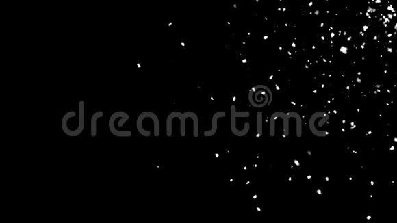 太空降雪计算机生成抽象背景三维渲染视频的预览图