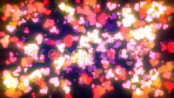 发光的心粒子循环视频的预览图
