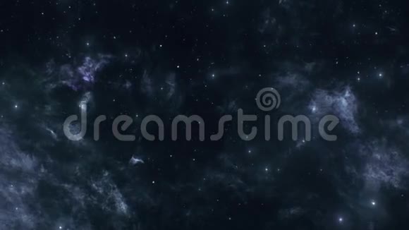 黑暗空间星云和明亮的恒星视频的预览图