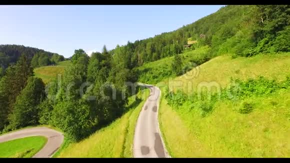 飞越阿尔卑斯山的森林视频的预览图