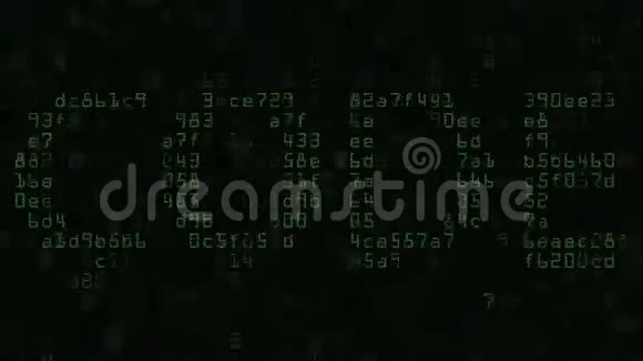 由文字和数字符号组成的电脑屏幕上的代码标题视频的预览图