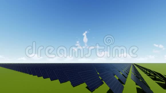 太阳能电池板的绿场延时视频的预览图