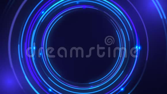 运动蓝色圆圈抽象背景视频的预览图