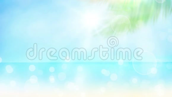 滩碧海蓝天伴着明媚的阳光视频的预览图