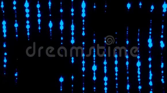 一排排带有随机开关的闪光LED灯计算机生成的背景三维渲染视频的预览图