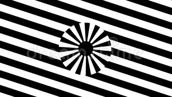 抽象黑白条纹3D渲染无缝循环视频的预览图