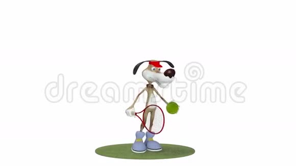 这只3D狗打网球视频的预览图
