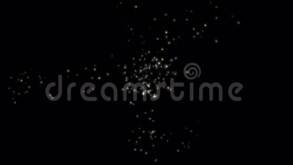 4K飞行发光粒子和点光在空间VJ背景视频的预览图