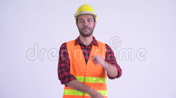 可爱的波斯人建筑工人视频的预览图
