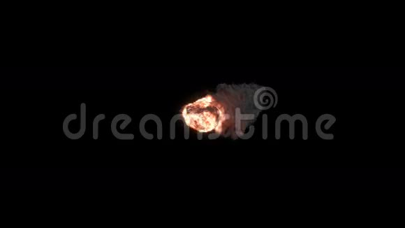 带火和烟雾的陨石视频的预览图