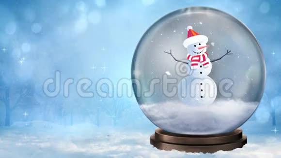 雪人雪球圣诞快乐视频的预览图