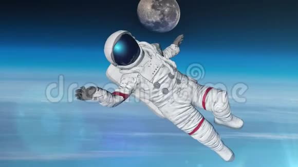 宇航员撞击地球由美国宇航局提供的这个视频元素3D绘制视频的预览图