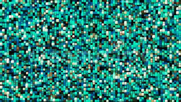 抽象立方体技术背景循环三维动画红色伽马射线视频的预览图