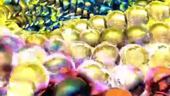 冰抽象球体在缓慢运动中旋转可循环的背景视频的预览图
