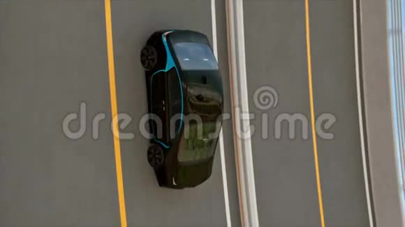 黑色电动汽车驾驶环桥视频的预览图
