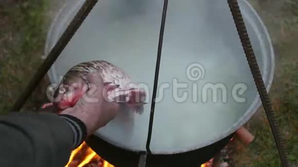 来自多瑙河三角洲的传统鱼汤视频的预览图