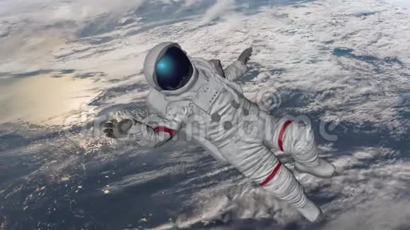 宇航员撞击地球由美国宇航局提供的这个视频元素3D绘制视频的预览图
