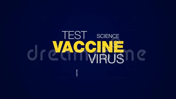 疫苗病毒测试实验室感染医院医学化学埃博拉医生健康动画文字云背景视频的预览图