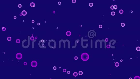 紫色的球在蓝色背景上飞行视频的预览图