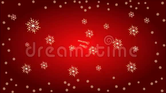圣诞快乐红色字母与烟花视频视频的预览图