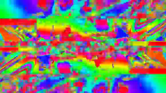 动态glich视频显示不良电视信号三维渲染计算机生成的背景视频的预览图