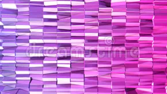 抽象低聚风格循环背景三维无缝动画在4K现代渐变颜色紫光表面闪光器视频的预览图