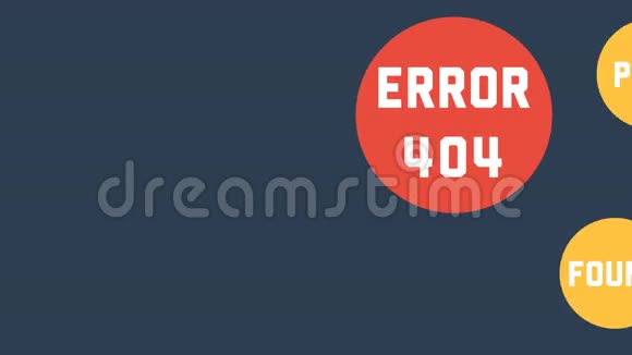 错误404的现代模板找不到扁平彩色气泡的页面视频的预览图
