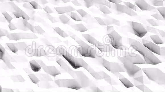 白色多边形表面与自由度波动抽象的几何现代三角形多边形现实的4k动画视频的预览图