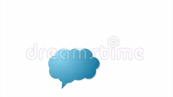 蓝云语音泡沫与逗号引用视频动画视频的预览图