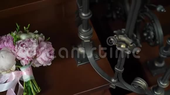 牡丹的婚礼花束视频的预览图