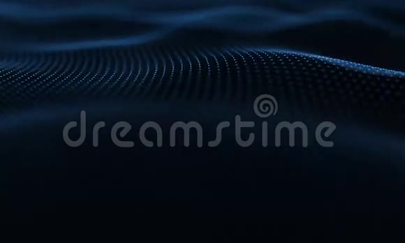 未来感蓝粒子波抽象背景创意设计元素视频的预览图