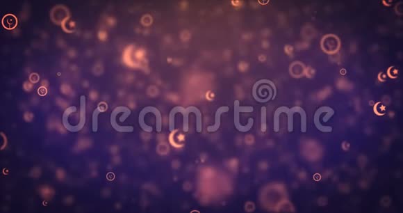 可循环动画现代移动橙色开斋节穆巴拉克图标背景视频的预览图