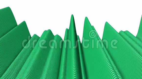 三维绿色条纹慢慢变形摘要3D渲染视频的预览图