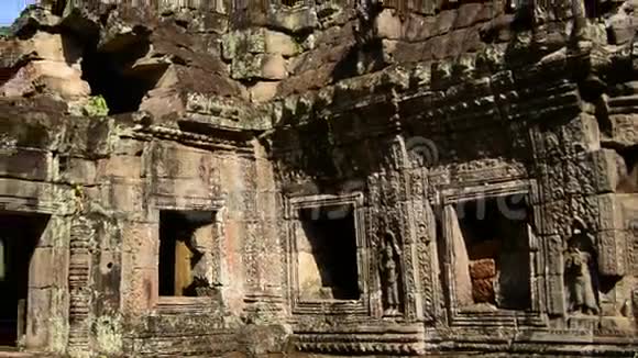柬埔寨吴哥窟废弃寺石头遗址视频的预览图