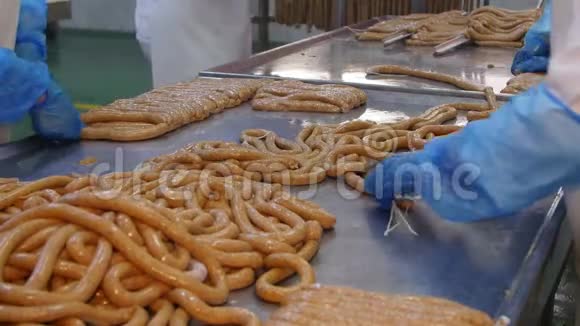 肉类加工厂的香肠生产视频的预览图