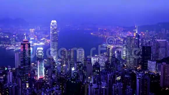 城市时间推移香港镜头放大视频的预览图