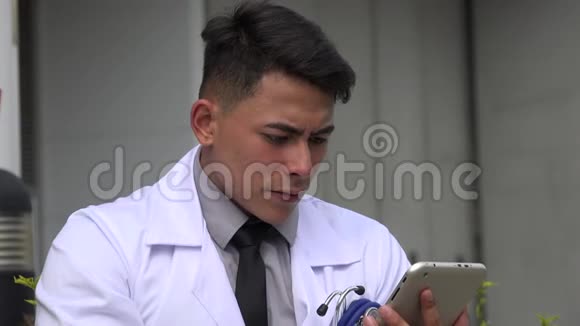 西班牙男性医生和压力视频的预览图