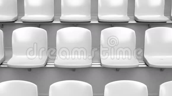 体育场独特的红色座椅视频的预览图