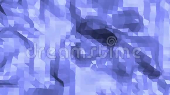 蓝色低聚波面作为折纸景观蓝色多边形几何振动环境或脉动视频的预览图