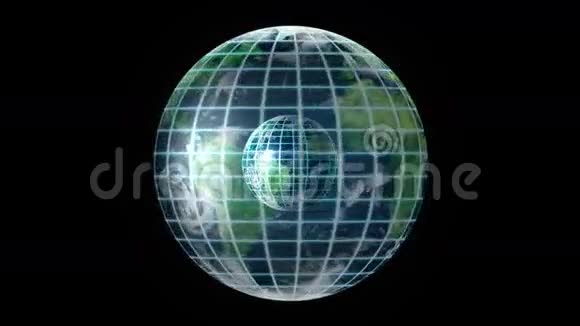 地球网格循环视频的预览图