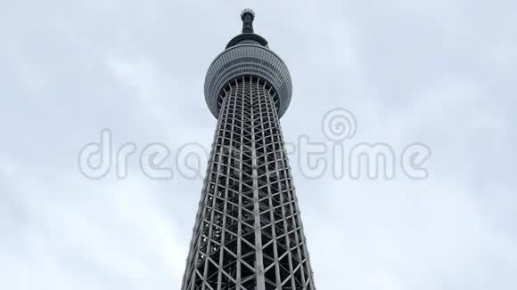 日本东京天树娱乐塔时间流逝日本东京视频的预览图