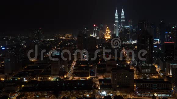 马来西亚吉隆坡夜城时间推移视频的预览图