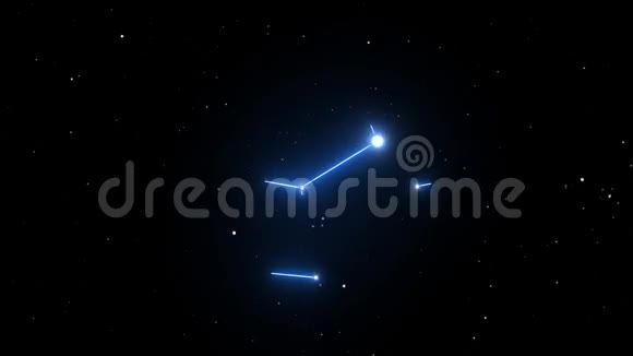 美丽的星夜背景下的处女座星座视频的预览图
