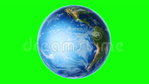 地球南半球旋转x28绿色屏幕上的循环x29视频的预览图