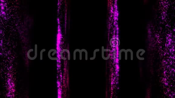 闪闪发光的紫色颗粒抽象可循环背景视频的预览图