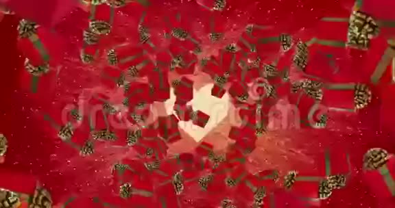 坠落的圣诞红色礼品盒红色背景爆炸礼品盒频道哑光情人节假日视频的预览图