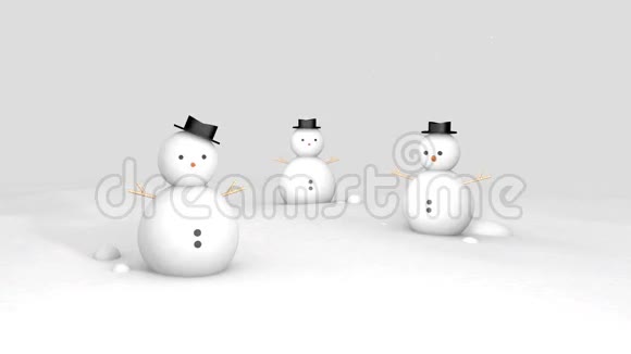 地上三个雪人视频的预览图